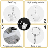 Chereda Name Cats Pendant Nameplate Stainless Steel Animal Pendant