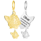 Chereda Name Cats Pendant Nameplate Stainless Steel Animal Pendant
