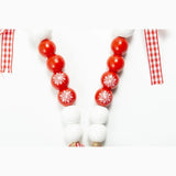 Christmas Wooden Snowman Beads String Rope Garland For Macrame Wall Hanging