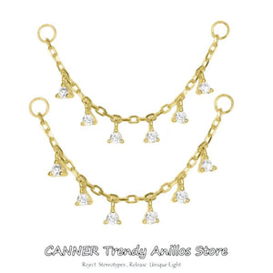 925 Sterling Silver Tassel Chain Earrings Bracelet Accessories