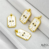 14K Devil's Eye Star Moon Drip Oil Pendant DIY Accessories