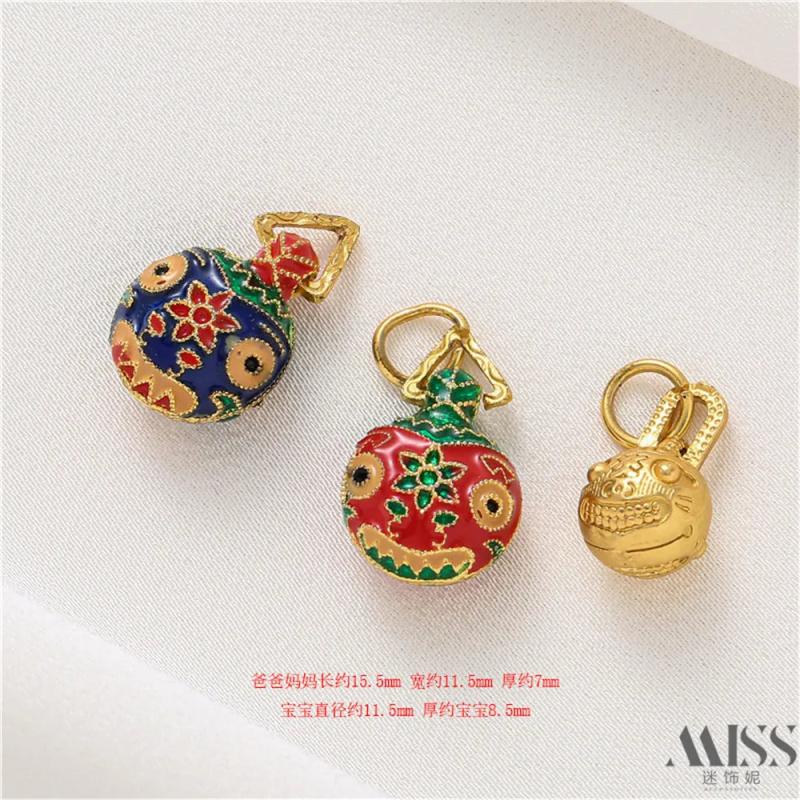 Sand Burned Enamel Star Swallowing Beast Pendant DIY Accessories