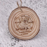 Personalized Wood Pendant for Life APinky Promise with Names and Date