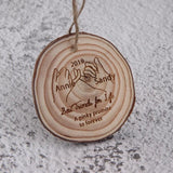 Personalized Wood Pendant for Life APinky Promise with Names and Date