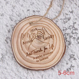 Personalized Wood Pendant for Life APinky Promise with Names and Date