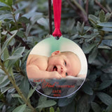Baby Photo Name Birth Date Christmas Ornament