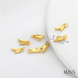 18K Clad Bamboo Leaf Pendant DIY Jewelry Accessories