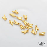 18K Clad Bamboo Leaf Pendant DIY Jewelry Accessories