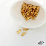 18K Clad Bamboo Leaf Pendant DIY Jewelry Accessories