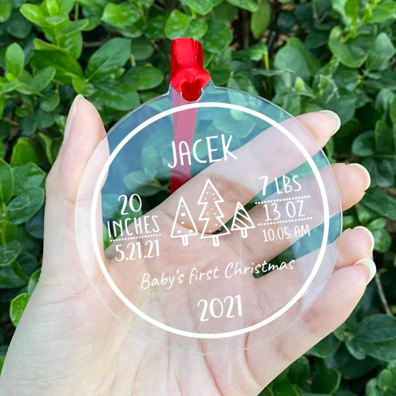 Baby's First Christmas Clear Pendant Ornament