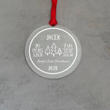 Baby's First Christmas Clear Pendant Ornament