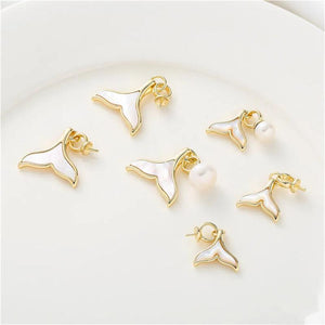 18ct Whale Tail Sea Shell Pendant Charm DIY Bracelet Necklace Materials