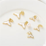 18ct Whale Tail Sea Shell Pendant Charm DIY Bracelet Necklace Materials