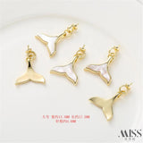 18ct Whale Tail Sea Shell Pendant Charm DIY Bracelet Necklace Materials