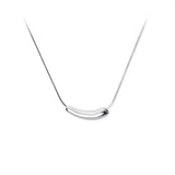 925 Silver Women's Geometric Pipe Pendant Beads Necklace