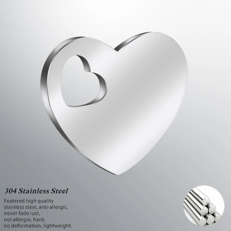 Engraved Heart Charms for Necklaces 18mm X 15mm 15pcs/Lot