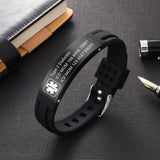 Personalized Medical Alert ID Bracelet - Stainless Steel Bangle for Men