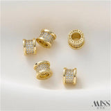 Passepartout Bead Pendant Necklace with Diamonds and Zirconia