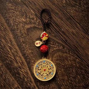 Ancient Hollowed Out Wufu Pendant DIY Sweater Chain Necklace