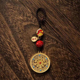 Ancient Hollowed Out Wufu Pendant DIY Sweater Chain Necklace