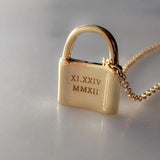 Lucky Lock Anklets Jewelry for Women Rome Number Leg Anklet Nameplate