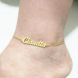 Personalized Name Anklets For Women Stainless Steel Foot Chain