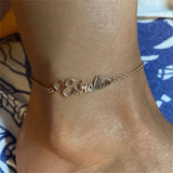 Stainless Steel Women Name Anklet Personalized Jewelry