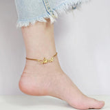 Stainless Steel Personalized Anklet Foot Jewelry for Women Men