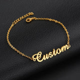 Custom Name Date Anklet Stainless Steel