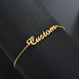 Custom Name Date Anklet Stainless Steel