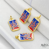 14K Clad Flame Pendant DIY Accessories Pendant Chain
