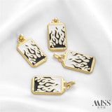 14K Clad Flame Pendant DIY Accessories Pendant Chain