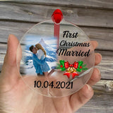First Christmas Married Couple Personalized Tree Decoration