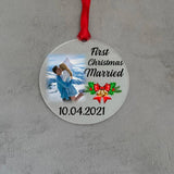 First Christmas Married Couple Personalized Tree Decoration