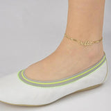 Personalized Anklets Stainless Steel Ankle Bracelets Silver Cuban Chain