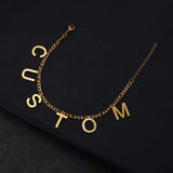 Atoztide Personalized Name Anklet Thick NK Leg Chain Letter Jewelry