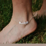 Personalized Stainless Steel Name Anklet for Women