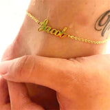 Personalized Stainless Steel Name Anklet for Women