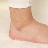 Stainless Steel Personalised Name Anklet for Women Gift