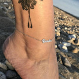 Stainless Steel Name Anklet DIY Letter Number Foot Chain