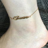 Stainless Steel Name Anklet DIY Letter Number Foot Chain