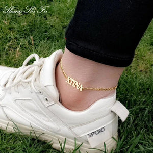Anklet Figr Chain Jewelry Name Anklet Foot Jewelry Beach Jewelry Summer