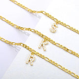 Personalized Initial Letter Anklets Stainless Steel Chain