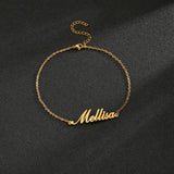 Stainless Steel Name Anklet Personalized Adjustable Anklets