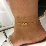 Stainless Steel Name Anklet Personalized Adjustable Anklets