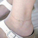 Personalized Stainless Steel Anklet for Women - Beach Jewelry