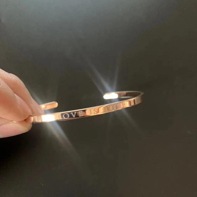 Custom Engraved Name Bracelet Stainless Steel Personalized Jewelry