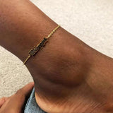VishowCo Stainless Steel Personalized Anklet for Women
