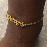 VishowCo Stainless Steel Personalized Anklet for Women