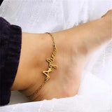 Personalized Stainless Steel Anklet for Women Bohemian Beach Jewelry
